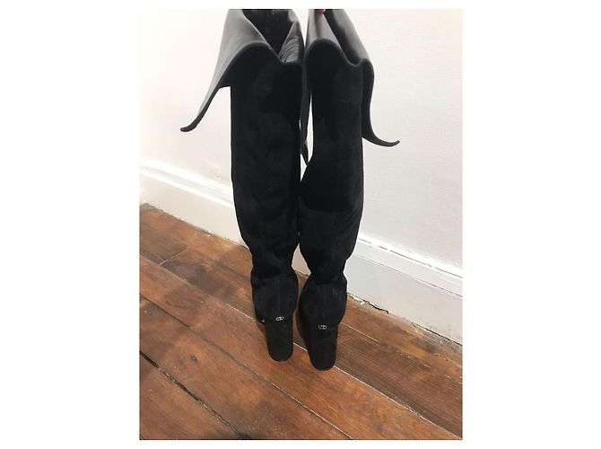 Botas DIOR T.EU 37.5 de ante Negro - vista 4