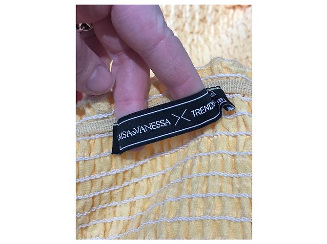 Autre Marque RAISA VANESSA Vestidos T.Internacional M Algodón Amarillo - vista 3