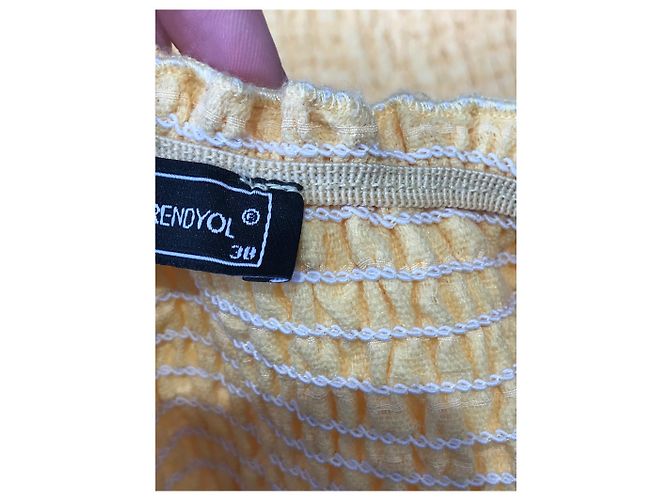 Autre Marque RAISA VANESSA Vestidos T.Internacional M Algodón Amarillo - vista 4