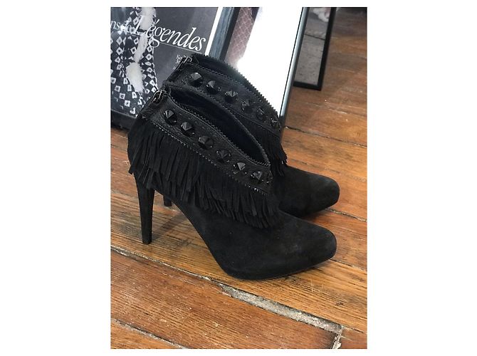 Botines DIOR T.EU 36.5 de ante Negro - vista 2