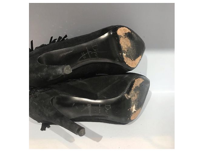 Botines DIOR T.EU 36.5 de ante Negro - vista 5