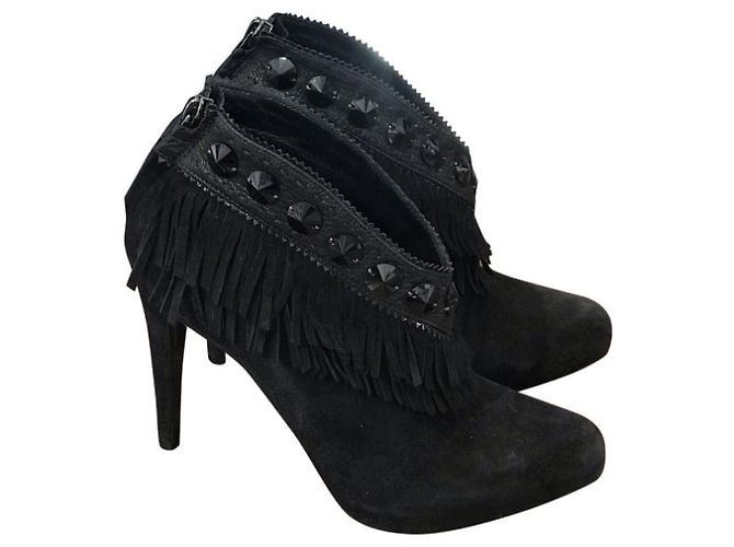 Botines DIOR T.EU 36.5 de ante Negro - vista 7