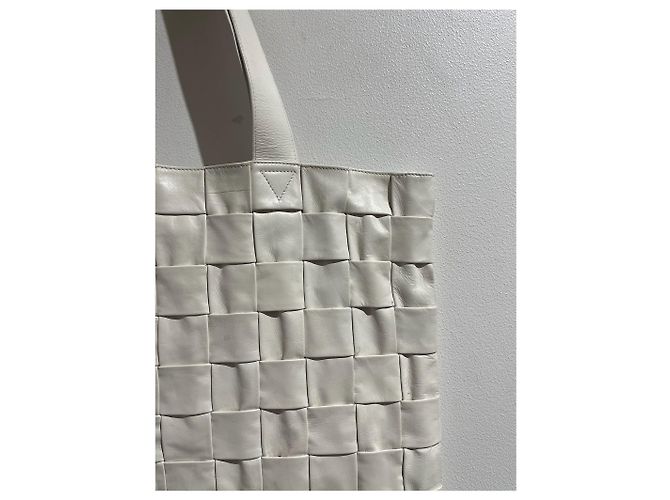 BOTTEGA VENETA Borse T. Pelle Bianco - vista 2