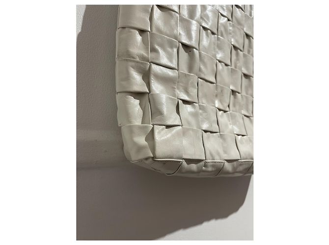BOTTEGA VENETA Borse T. Pelle Bianco - vista 3