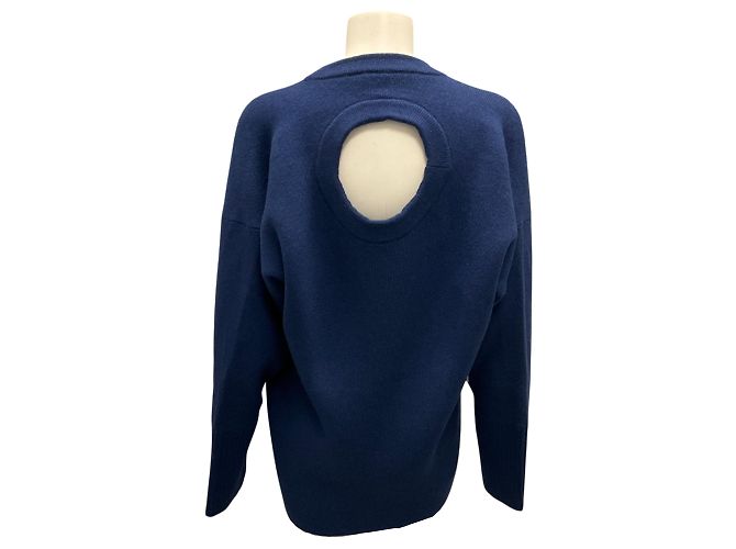 Suéter oversized azul em cashmere ecológico Proenza Schouler - vista 3