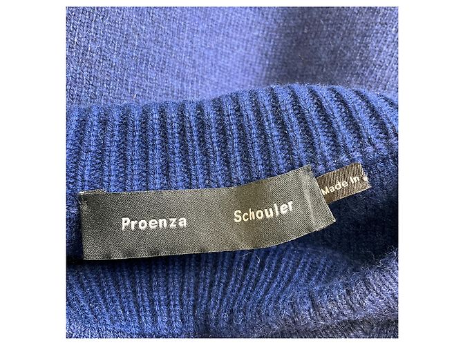 Suéter oversized azul em cashmere ecológico Proenza Schouler - vista 4