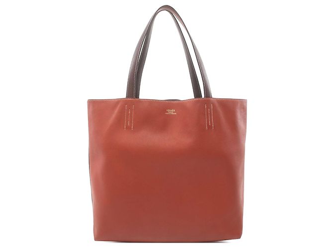 Double sens Hermès Borse HERMES T. Pelle Rosso - vista 3