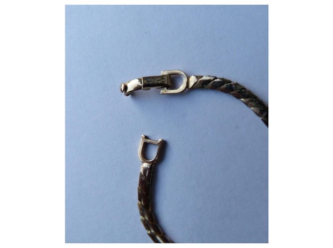 Dior Art Déco Halskette Gold Metall Schwarzer Stein Golden Anthrazitgrau - Ansicht 8