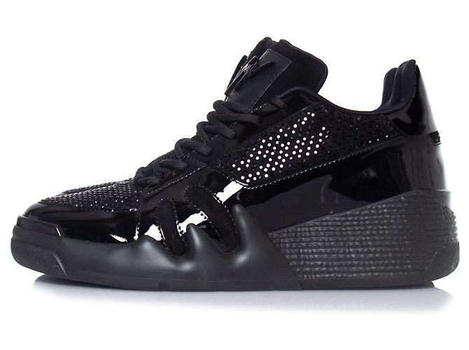 Sneakers neri TALON di Giuseppe Zanotti con strass Nero - vista 2