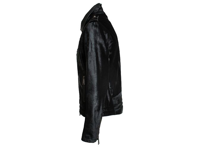 Philipp Plein Ponyskin Reißverschlussjacke Schwarz - Ansicht 4