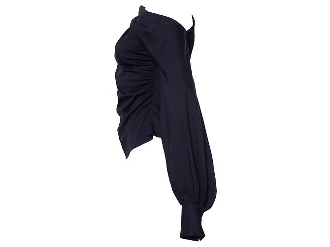 Dunkelbluse asymmetrisches Top mit einem Schulter von Peter Pilotto - Ansicht 2
