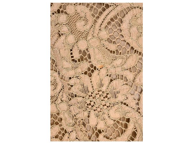 Falda lápiz midi de encaje Burberry en poliéster marrón Castaño - vista 10