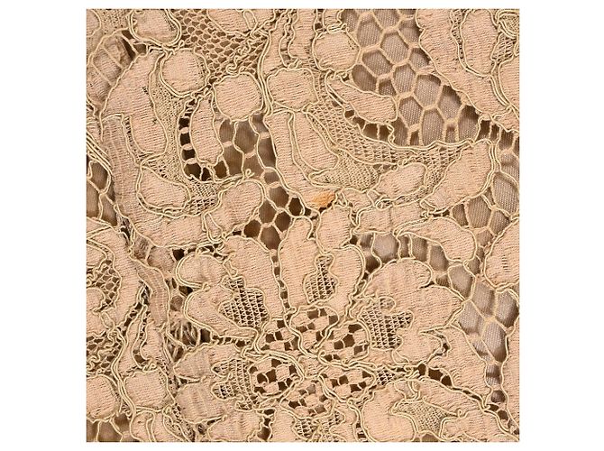 Falda lápiz midi de encaje Burberry en poliéster marrón Castaño - vista 5