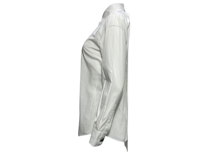 Camisa con lazo Dolce & Gabbana en algodón blanco Crudo - vista 3