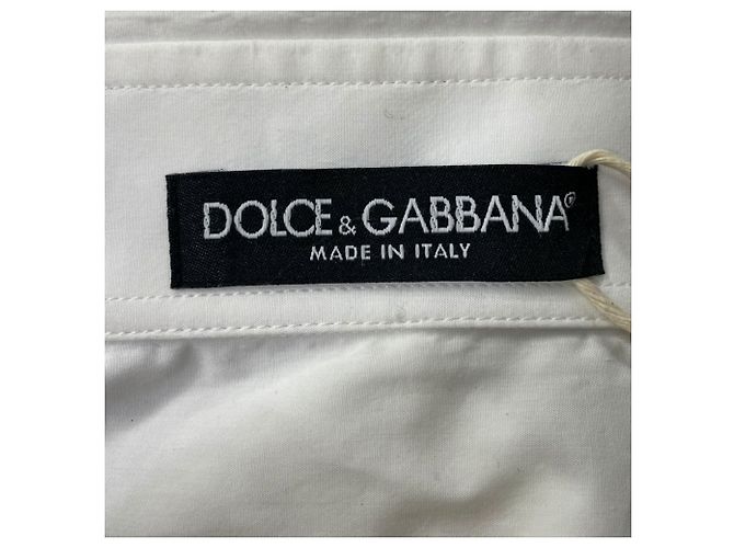 Camisa con lazo Dolce & Gabbana en algodón blanco Crudo - vista 5