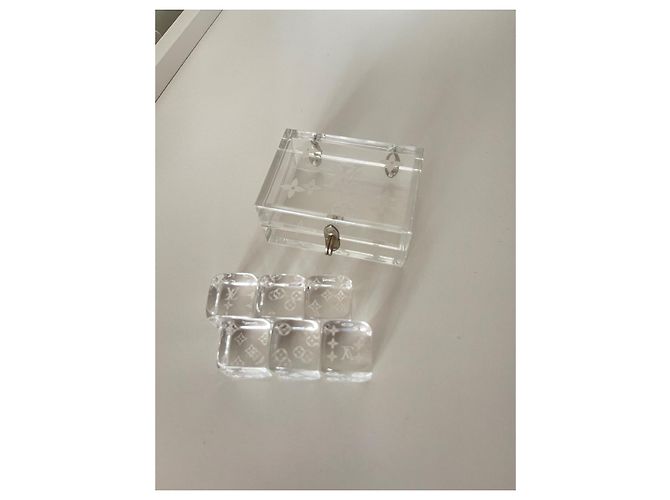 Louis Vuitton Gioco di 6 Dadi Trasparente Monogramma Bianco - vista 3