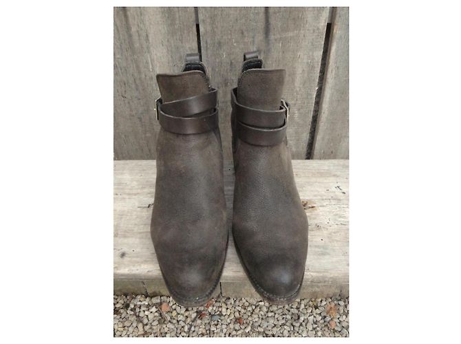 Botines Heschung de piel marrón Castaño - vista 3