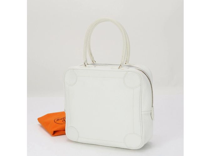 Hermès Hermes Omnibus PM Lederhandtasche Weiß - Ansicht 2