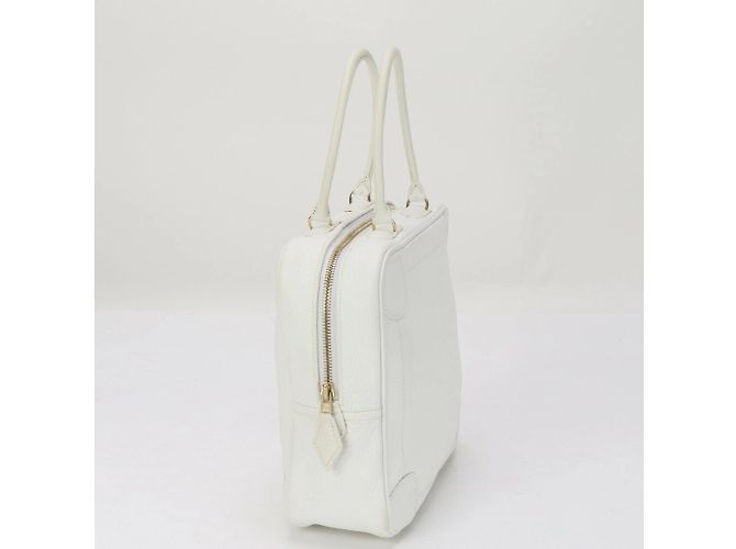 Hermès Hermes Omnibus PM Lederhandtasche Weiß - Ansicht 4