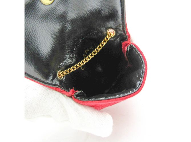 Code Coco Mini Pochette a Catena Coco Matelassé Chanel Rosso - vista 4