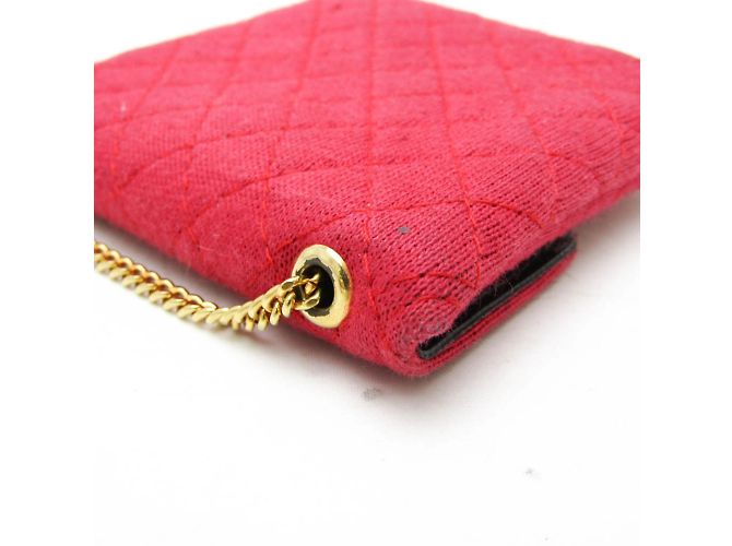 Code Coco Mini Pochette a Catena Coco Matelassé Chanel Rosso - vista 7