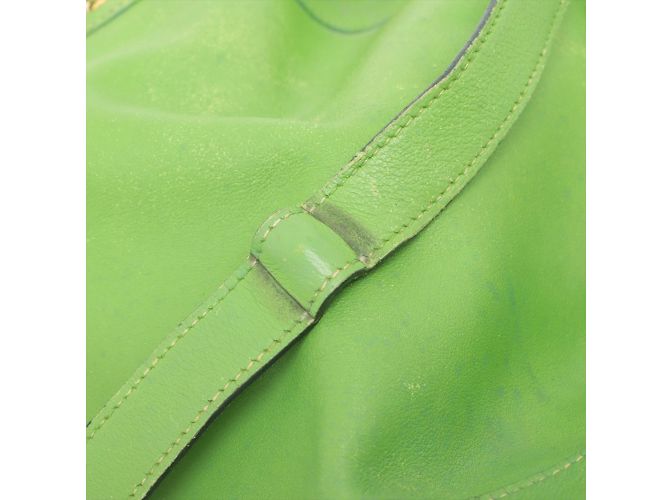 Market Hermès Hermes Schultertasche aus hellgrünem Leder - Ansicht 12