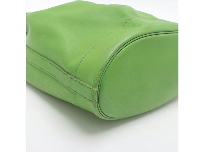 Market Hermès Hermes Schultertasche aus hellgrünem Leder - Ansicht 4