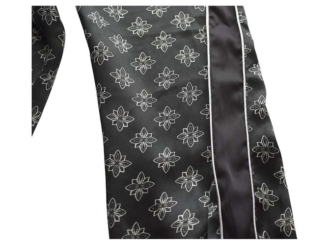 Set John Richmond in seta nera top senza maniche e pantaloni S Nero - vista 14