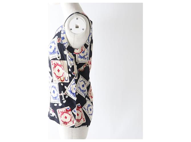 Ärmelloses Top Chanel COCO Mark Button Schwarz - Ansicht 2
