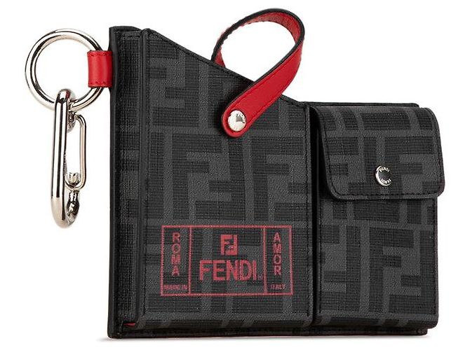 Fendi Zucca Charm Schlüsselanhänger aus PVC-Leder - Ansicht 2
