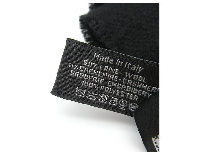 Sciarpa in lana Chanel nera unisex Nero - vista 5