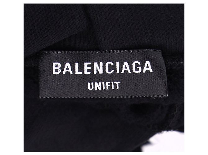 Hoodie nero Balenciaga Free No Rib - vista 4