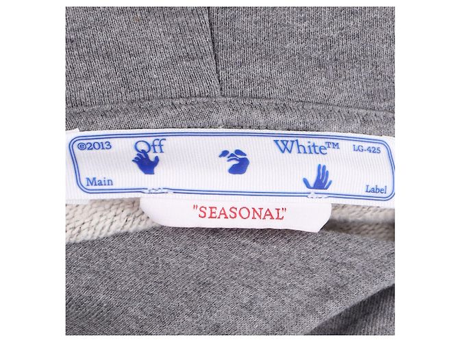 Off White Off-White Hoodie grau mit Druck - Ansicht 4