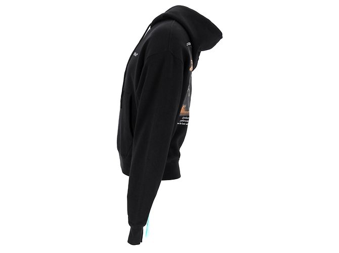 Off White Off-White Caravaggio schwarzer Hoodie mit Crowning-Druck - Ansicht 2