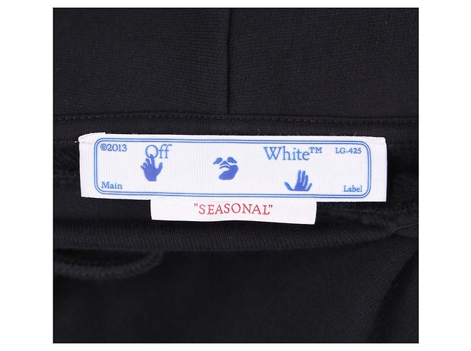 Off White Off-White Caravaggio schwarzer Hoodie mit Crowning-Druck - Ansicht 4