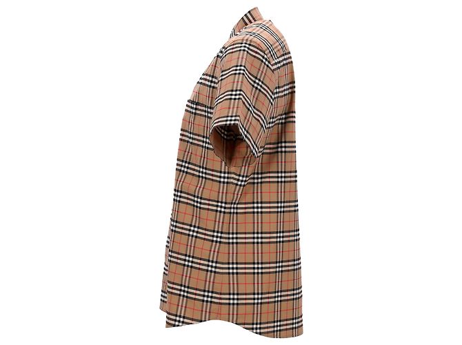 Camicia a quadri Burberry Marrone Beige - vista 2