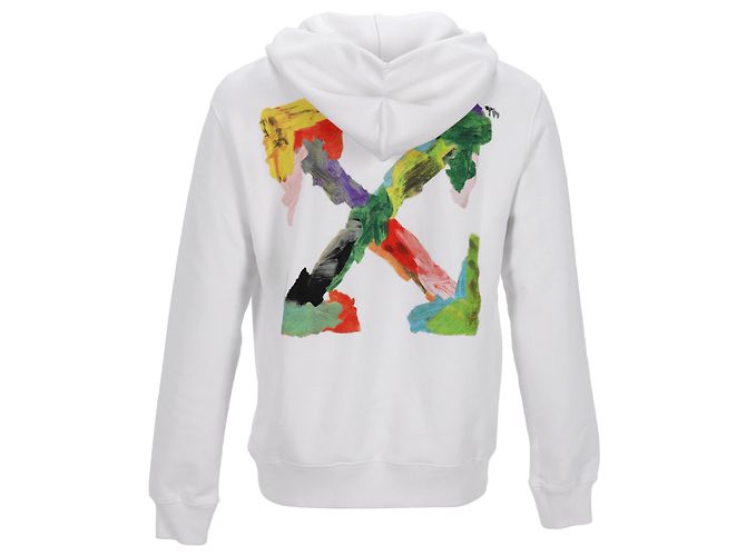Off White Off-White Hoodie weiß mit Druck - Ansicht 3