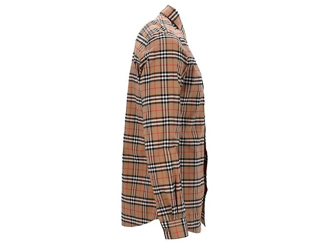 Camicia a quadri Burberry a maniche lunghe Marrone Beige - vista 2