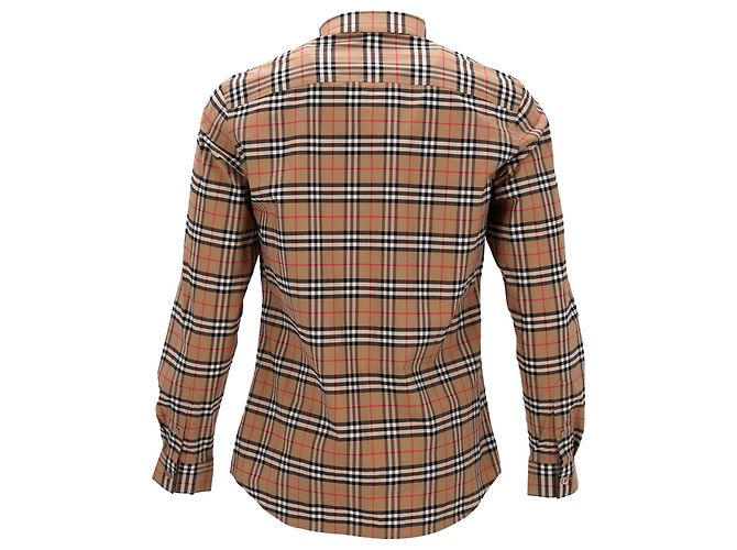 Camicia a quadri Burberry a maniche lunghe Marrone Beige - vista 3
