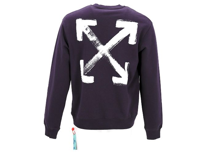 Off White Slim Fit Crewneck Arrow in Off-White Farbe Lila - Ansicht 3