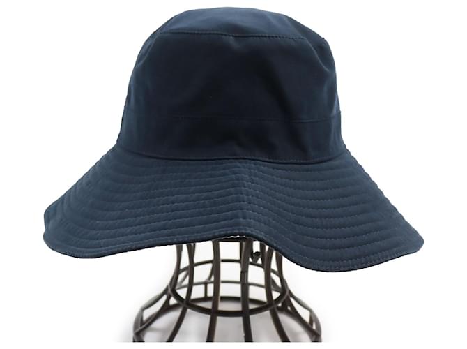 Hermès Chapéu bucket de nylon HERMES azul marinho 57 - vista 2