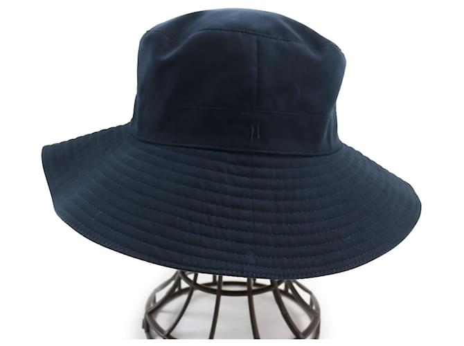 Hermès Chapéu bucket de nylon HERMES azul marinho 57 - vista 3