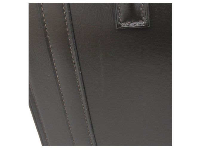 Hermès Borsa a mano Hermes Drag in pelle box Marrone - vista 6
