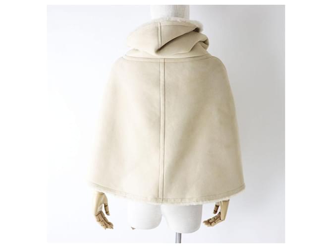 Hermès Poncho in montone per donna Hermes Marrone Beige - vista 3