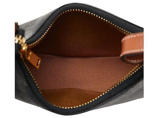 Céline Borsa Celine Triomphe Mini Ava in pelle PVC marrone e nera - vista 4