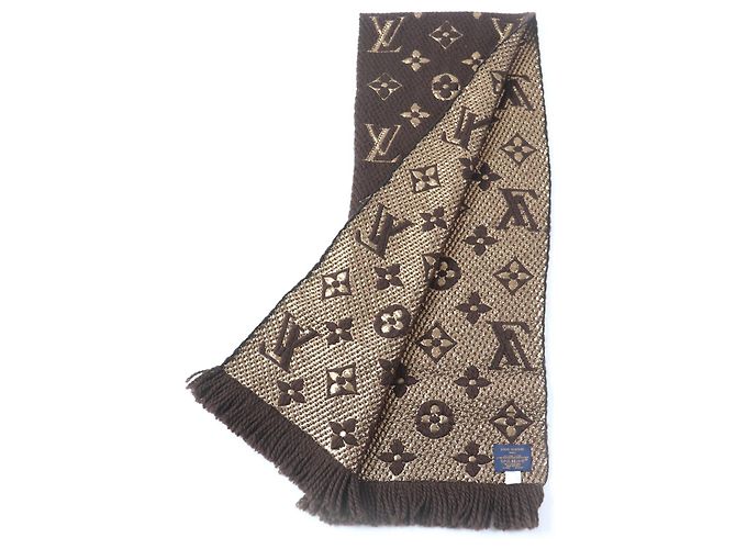 Louis Vuitton Wollseiden-Monogrammschal Braun - Ansicht 2