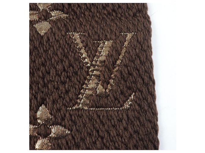 Louis Vuitton Wollseiden-Monogrammschal Braun - Ansicht 5