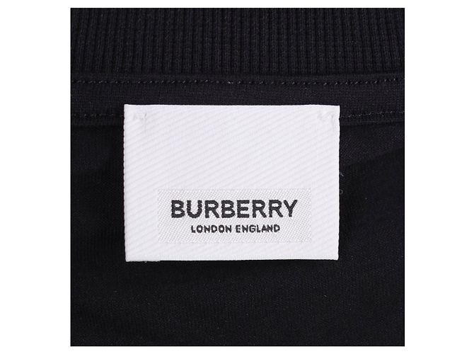 Camiseta bordada com logo Burberry Preto - vista 4