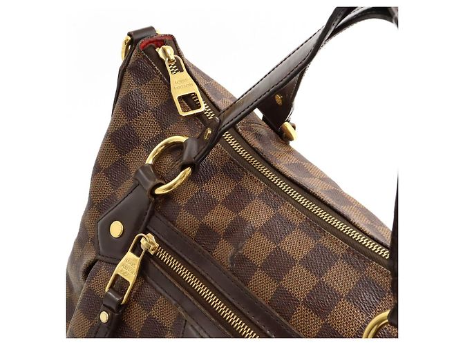 Evora Borsa Tote Louis Vuitton Damier Évora MM N41131 D'oro Metallico - vista 6