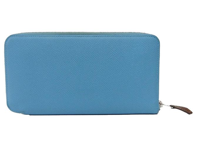 Hermès Portafoglio Lungo Azap Hermes Epsom Seta D Stamp Marrone - vista 3